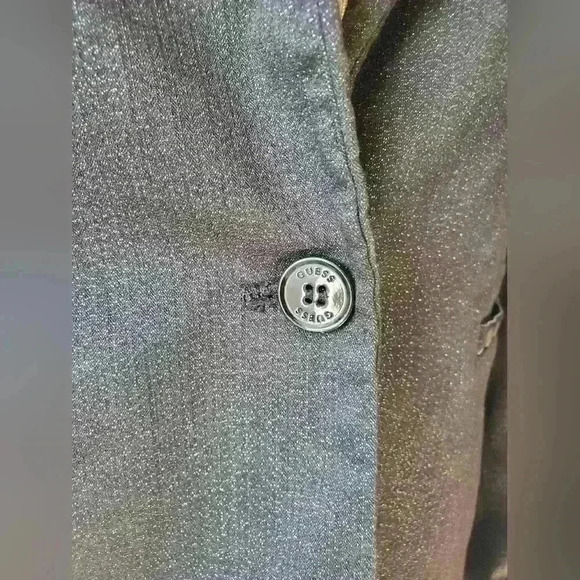 Guess black silver sparkle blazer size 10 - Picture 4 of 11